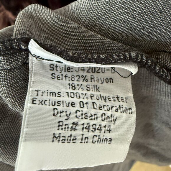 Johnny Was Maude Velvet Leopard Black and Brown Long Kimono - Picture 5 of 8